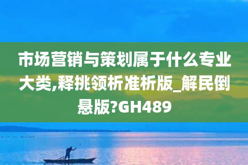 市场营销与策划属于什么专业大类,释挑领析准析版_解民倒悬版?GH489