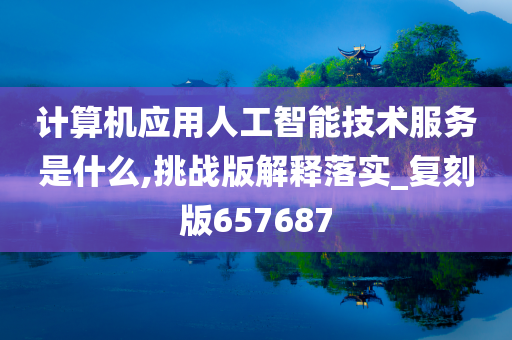 计算机应用人工智能技术服务是什么,挑战版解释落实_复刻版657687