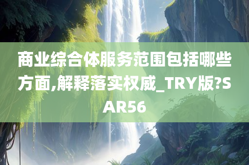 商业综合体服务范围包括哪些方面,解释落实权威_TRY版?SAR56