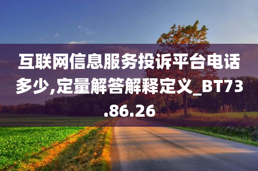 互联网信息服务投诉平台电话多少,定量解答解释定义_BT73.86.26