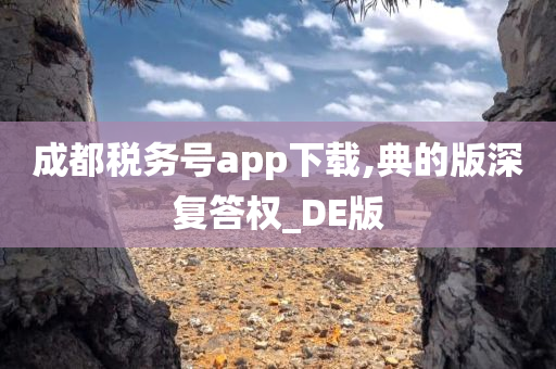 成都税务号app下载,典的版深复答权_DE版