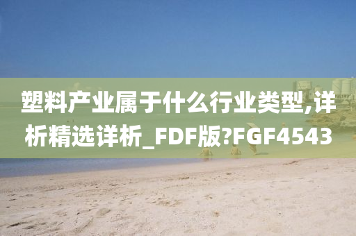 塑料产业属于什么行业类型,详析精选详析_FDF版?FGF4543