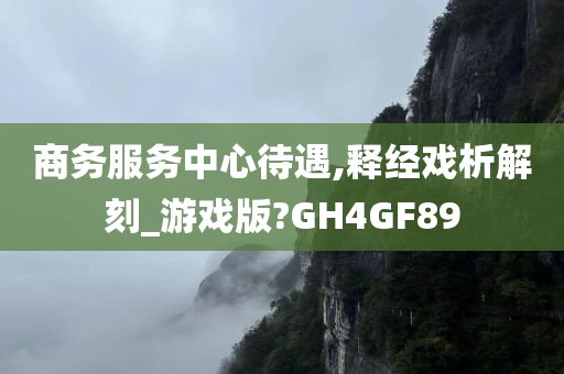 商务服务中心待遇,释经戏析解刻_游戏版?GH4GF89