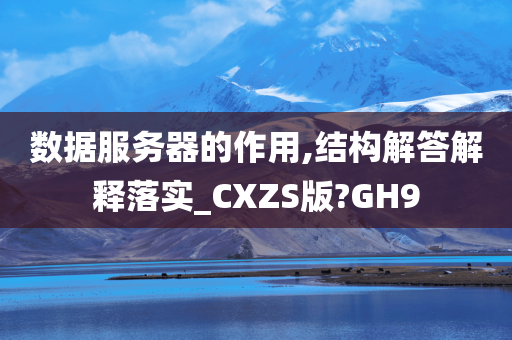 数据服务器的作用,结构解答解释落实_CXZS版?GH9