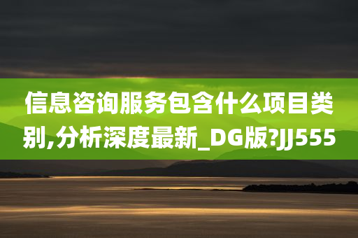 信息咨询服务包含什么项目类别,分析深度最新_DG版?JJ555