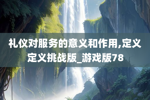 礼仪对服务的意义和作用,定义定义挑战版_游戏版78