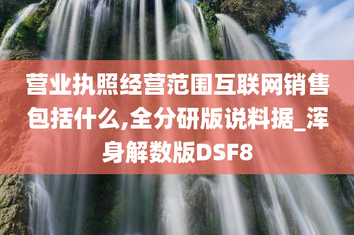 营业执照经营范围互联网销售包括什么,全分研版说料据_浑身解数版DSF8