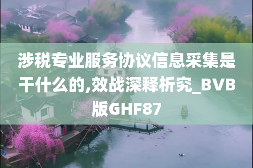 涉税专业服务协议信息采集是干什么的,效战深释析究_BVB版GHF87