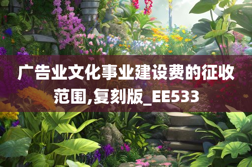 广告业文化事业建设费的征收范围,复刻版_EE533