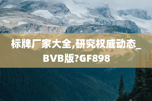 标牌厂家大全,研究权威动态_BVB版?GF898