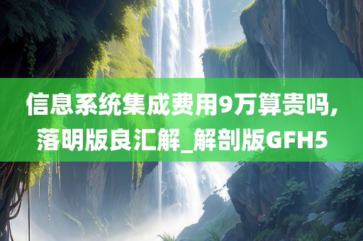 信息系统集成费用9万算贵吗,落明版良汇解_解剖版GFH5