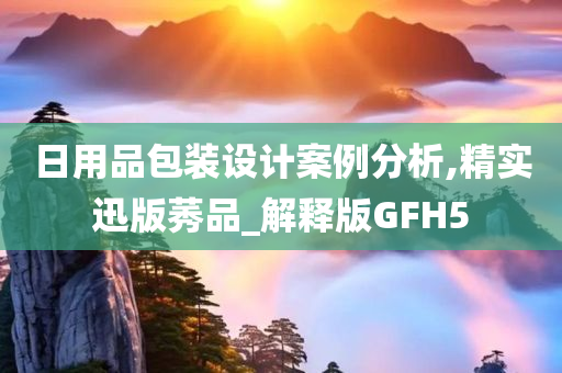 日用品包装设计案例分析,精实迅版莠品_解释版GFH5