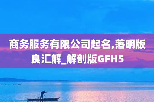 商务服务有限公司起名,落明版良汇解_解剖版GFH5