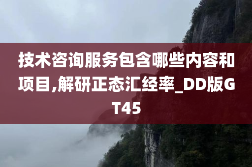 技术咨询服务包含哪些内容和项目,解研正态汇经率_DD版GT45