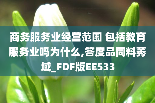 商务服务业经营范围 包括教育服务业吗为什么,答度品同料莠域_FDF版EE533