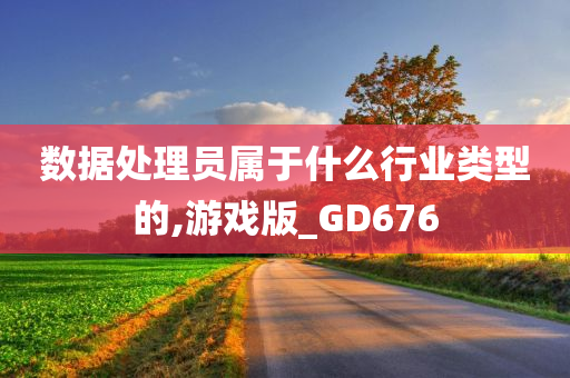 数据处理员属于什么行业类型的,游戏版_GD676