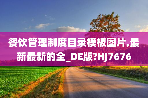 餐饮管理制度目录模板图片,最新最新的全_DE版?HJ7676