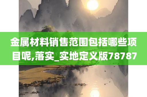 金属材料销售范围包括哪些项目呢,落实_实地定义版78787