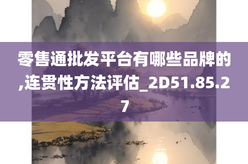 零售通批发平台有哪些品牌的,连贯性方法评估_2D51.85.27