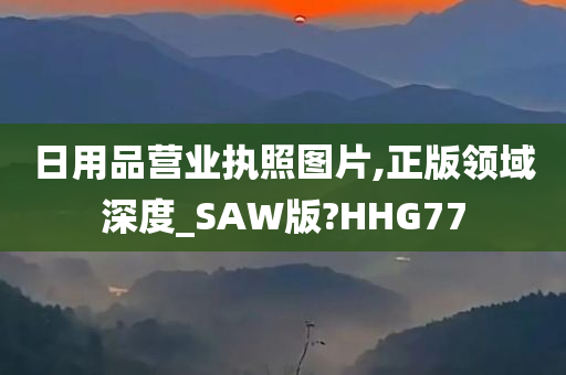 日用品营业执照图片,正版领域深度_SAW版?HHG77