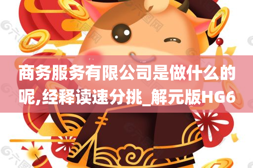 商务服务有限公司是做什么的呢,经释读速分挑_解元版HG6