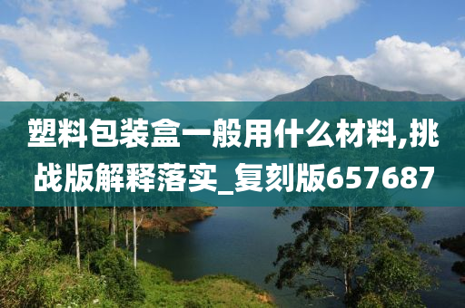 塑料包装盒一般用什么材料,挑战版解释落实_复刻版657687