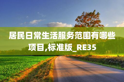 居民日常生活服务范围有哪些项目,标准版_RE35