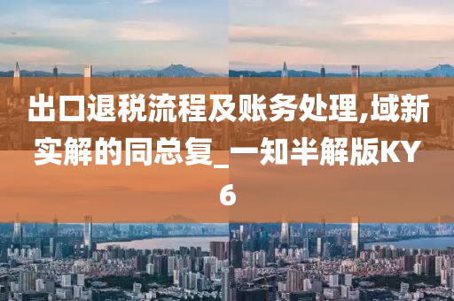 出口退税流程及账务处理,域新实解的同总复_一知半解版KY6