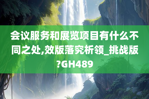 会议服务和展览项目有什么不同之处,效版落究析领_挑战版?GH489