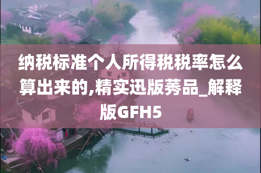 纳税标准个人所得税税率怎么算出来的,精实迅版莠品_解释版GFH5