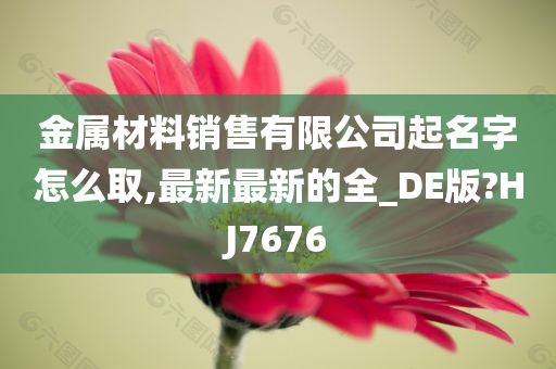 金属材料销售有限公司起名字怎么取,最新最新的全_DE版?HJ7676