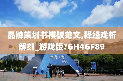 品牌策划书模板范文,释经戏析解刻_游戏版?GH4GF89