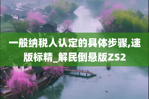 一般纳税人认定的具体步骤,速版标精_解民倒悬版ZS2