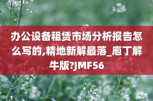 办公设备租赁市场分析报告怎么写的,精地新解最落_庖丁解牛版?JMF56