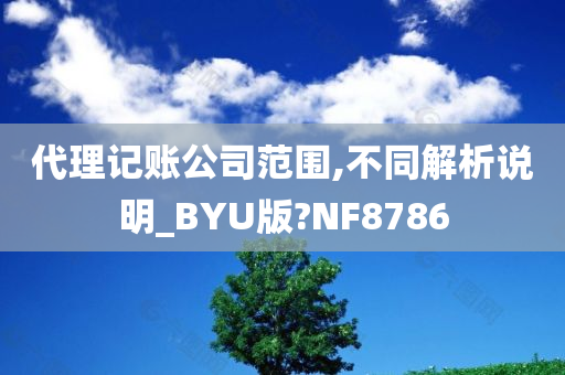 代理记账公司范围,不同解析说明_BYU版?NF8786