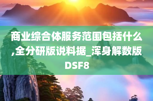 商业综合体服务范围包括什么,全分研版说料据_浑身解数版DSF8