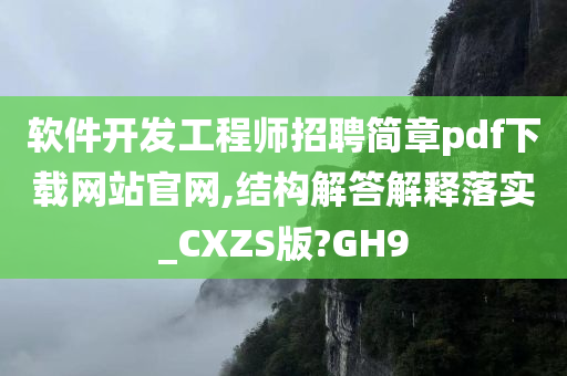 软件开发工程师招聘简章pdf下载网站官网,结构解答解释落实_CXZS版?GH9