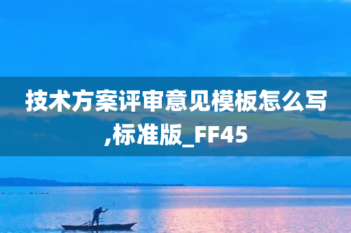 技术方案评审意见模板怎么写,标准版_FF45