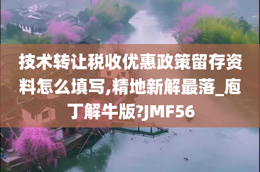 技术转让税收优惠政策留存资料怎么填写,精地新解最落_庖丁解牛版?JMF56