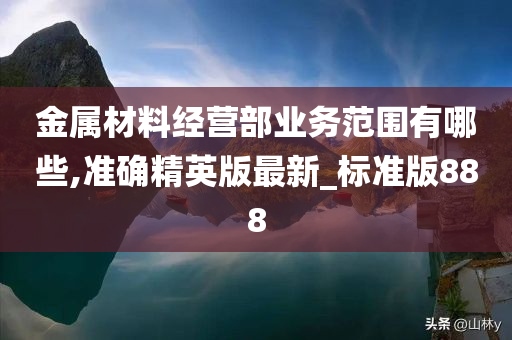 金属材料经营部业务范围有哪些,准确精英版最新_标准版888