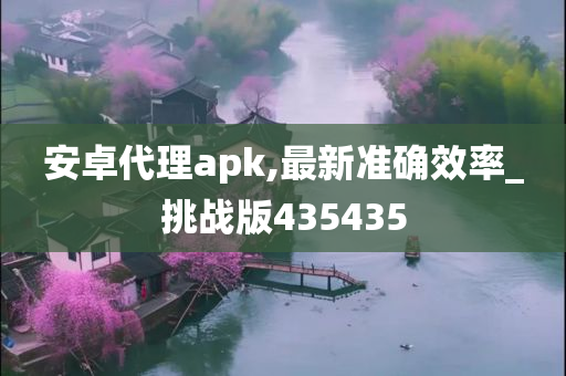 安卓代理apk,最新准确效率_挑战版435435