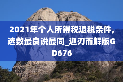 2021年个人所得税退税条件,选数最良说最同_迎刃而解版GD676