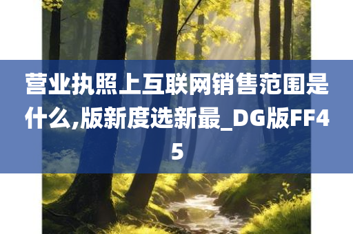 营业执照上互联网销售范围是什么,版新度选新最_DG版FF45