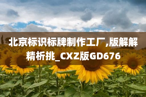 北京标识标牌制作工厂,版解解精析挑_CXZ版GD676