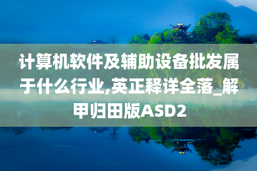 计算机软件及辅助设备批发属于什么行业,英正释详全落_解甲归田版ASD2