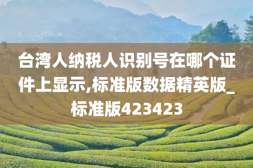 台湾人纳税人识别号在哪个证件上显示,标准版数据精英版_标准版423423