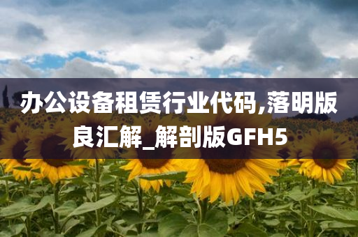 办公设备租赁行业代码,落明版良汇解_解剖版GFH5