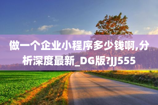 做一个企业小程序多少钱啊,分析深度最新_DG版?JJ555