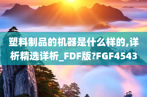 塑料制品的机器是什么样的,详析精选详析_FDF版?FGF4543