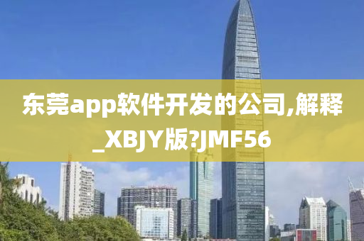 东莞app软件开发的公司,解释_XBJY版?JMF56